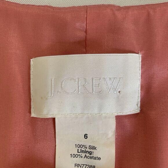 J Crew Dress Women 6 Pink 100% Silk Satin Barbiecore Preppy Twee Wedding Guest - Picture 3 of 9